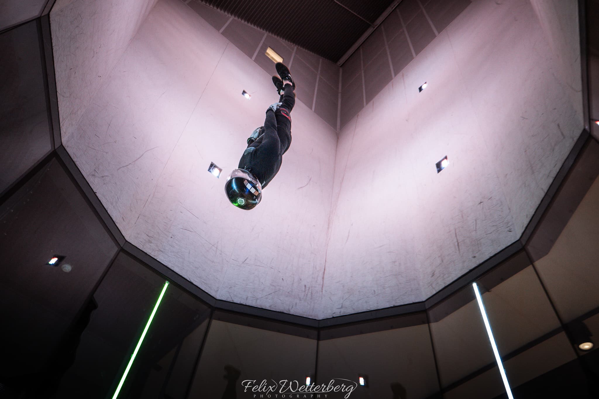 Skydiver in freefall